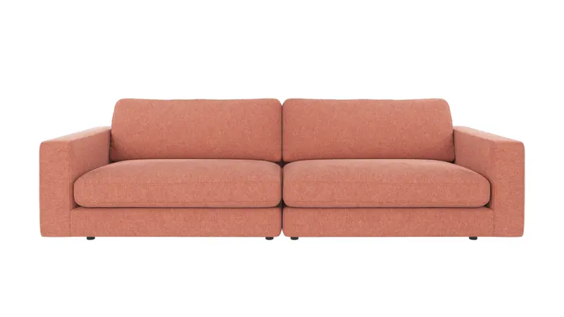 122174 b sb A Duncan sofa 3-seater red fabric Brenda #52 (c1).