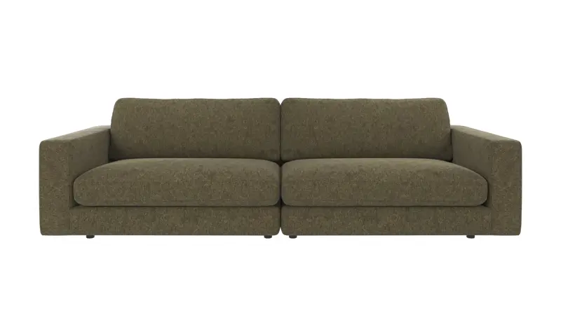 122194 b sb A Duncan sofa 3-seater green fabric Brenda #77 (c1).