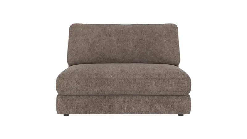 124251 b sb A Duncan 1,5 seat Middle sofa chair dark beige fabric Greg #7 (c2).