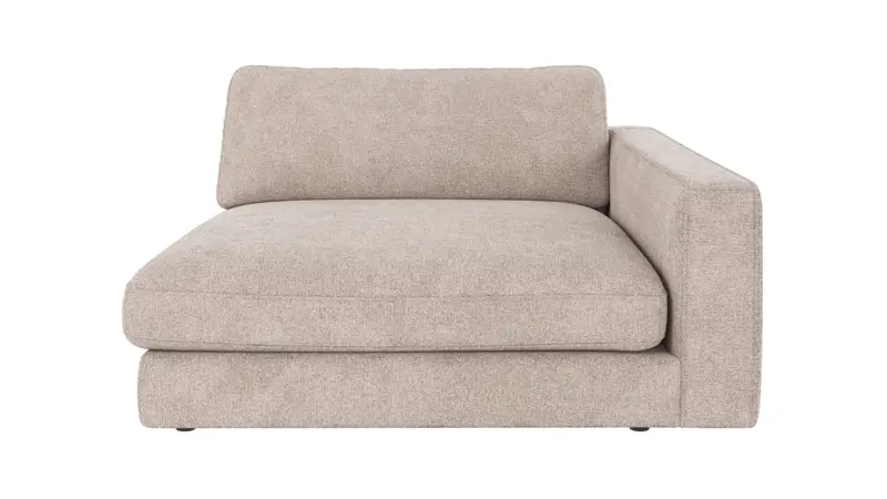 124263 b sb A Duncan 1,5 seater chaise longue R light grey fabric Greg #17 (c2).