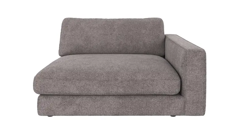 124273 b sb A Duncan 1,5 seater chaise longue R grey fabric Greg #18 (c2).