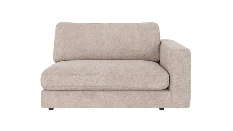 126103 b sb A Duncan 1,5 seater R light grey fabric Greg #17 (c2).