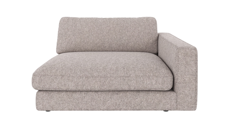 122293 b sb A Duncan 1,5 seater chaise longue R grey fabric Max #180 (c2).