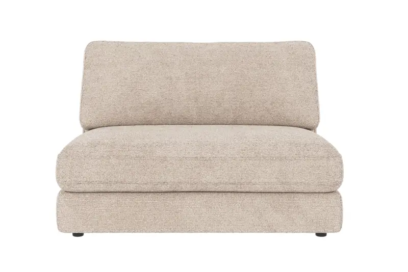 122019 b sb A Duncan 1,5 seat Middle sofa chair light grey fabric Robin #01 (c3).