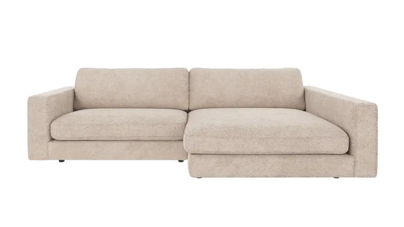 122033 b sb A Duncan sofa 3-seater with chaise longue R light grey fabric Robin #01 (c3).