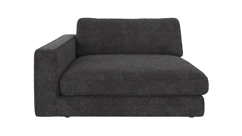 122312 b sb A Duncan 1,5 seater chaise longue L dark grey fabric Robin #66 (c3).