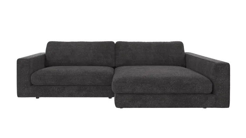 122316 b sb A Duncan sofa 3-seater-chaise longue R dark grey fabric Robin #66 (c3).