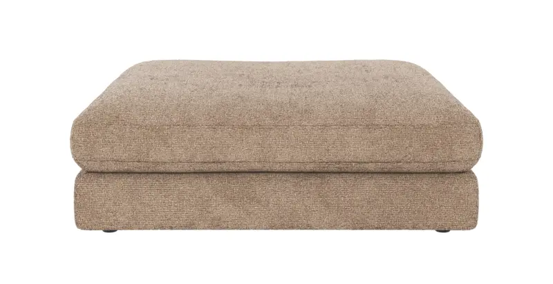 122330 b sb A Duncan foot stool grey-beige fabric Robin #109 (c3).