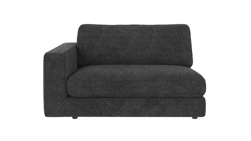 126114 b sb A Duncan 1,5 seater L dark grey fabric Robin #66 (c3).