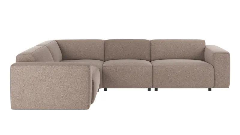 121318 b sb A Willard corner sofa 2+3-seater beige fabric Brenda #34 (c1).
