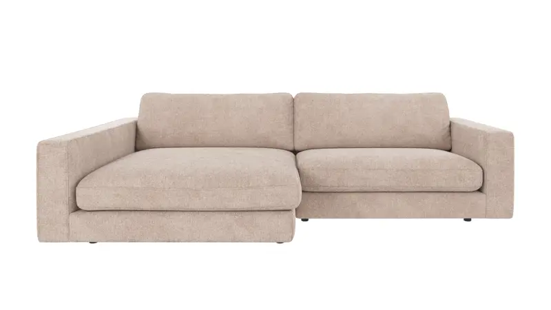 124248 b sb A Duncan sofa 3-seater chaise longue L light beige fabric Greg #3 (c2).