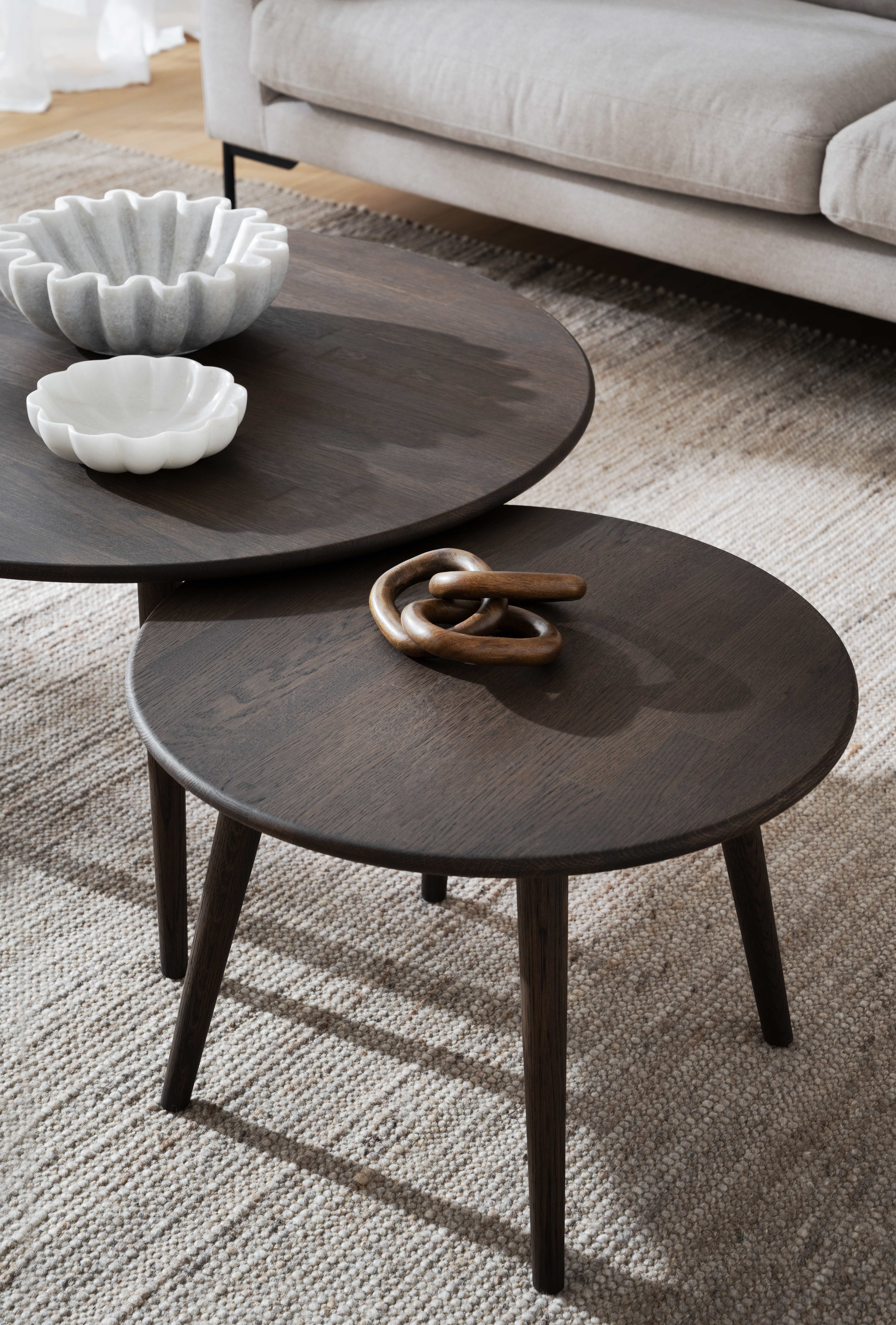 Tompkins coffee table, Brown, 90x90 cm | Rowico Home