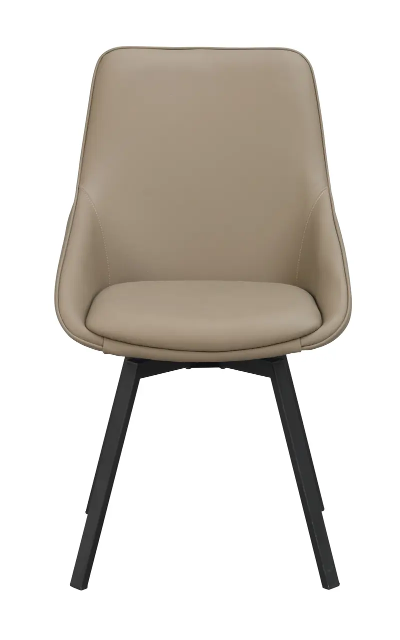 118137 b sb a Alison swivel chair beige leather black.