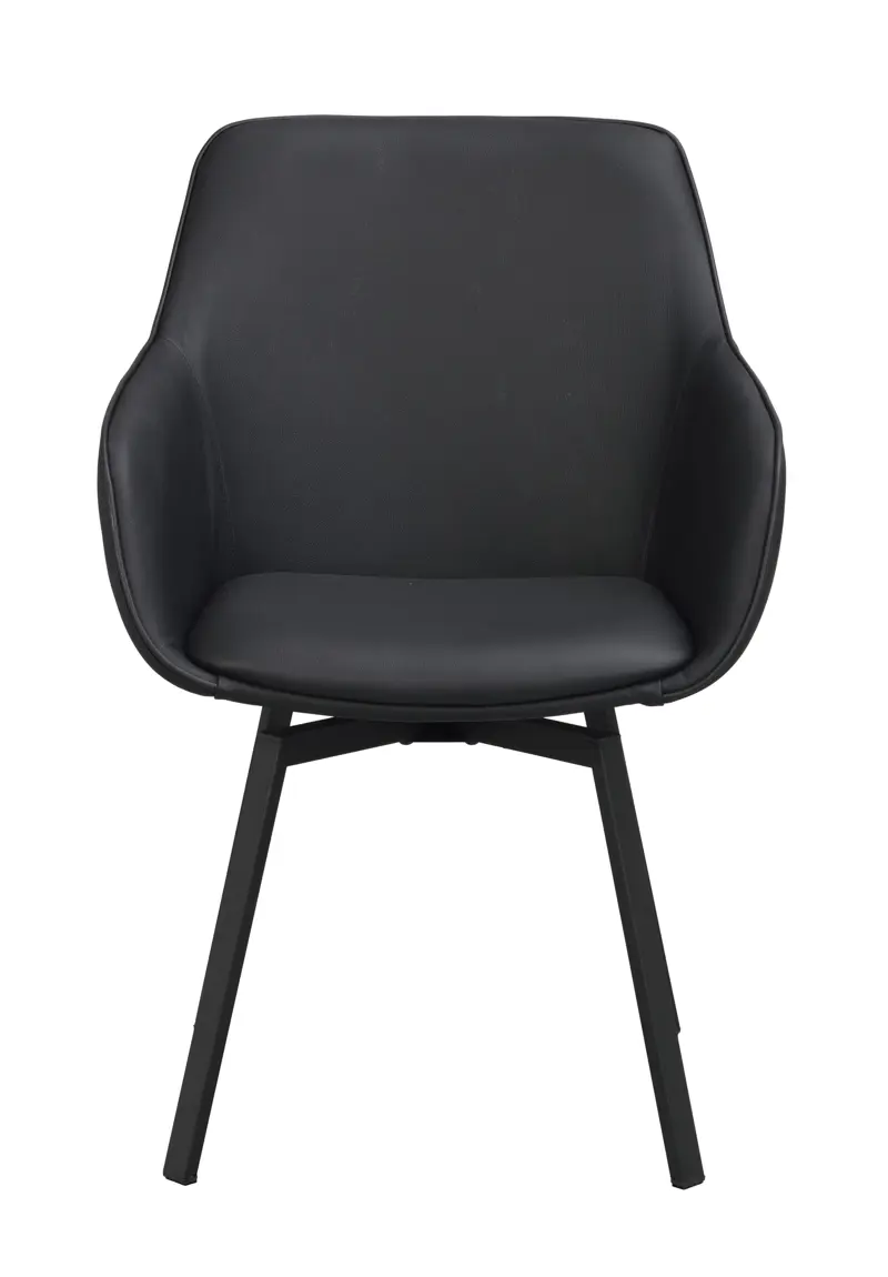 118143 b sb a Alison swivel armchair black leather black.