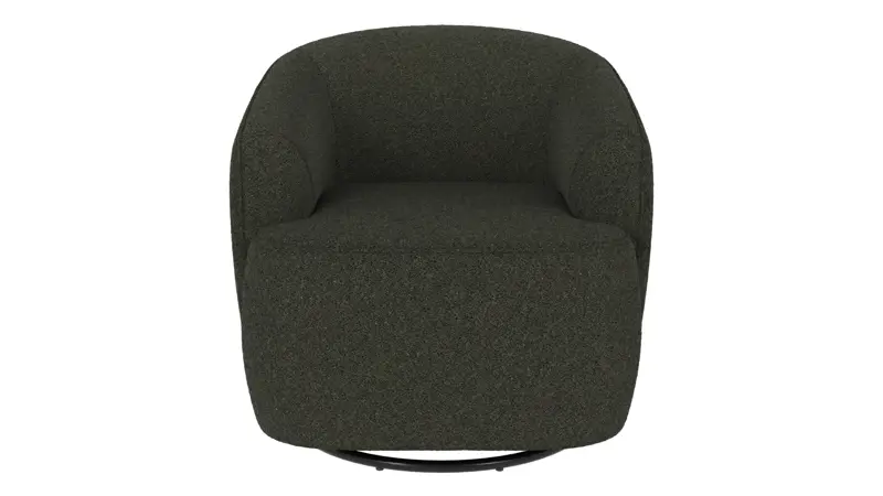 125503 b sb A Dermot lounge chair swivel+swing green fabric Alice #162 (c4).
