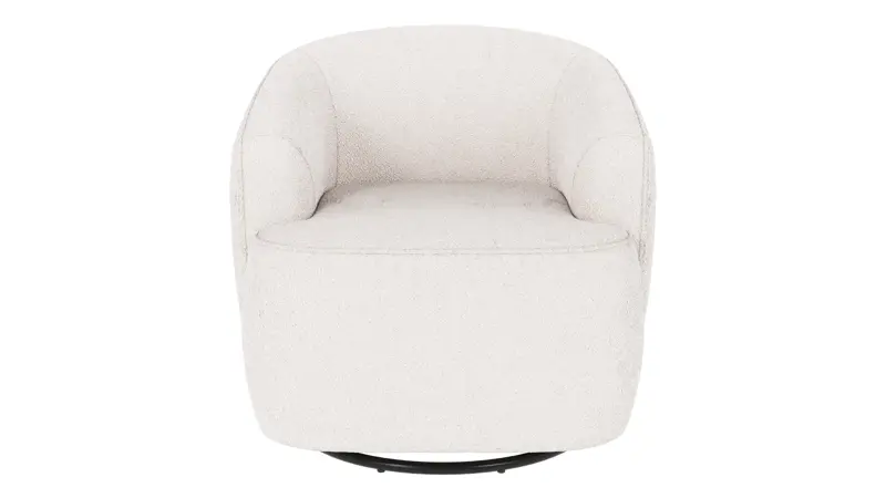 125499 b sb A Dermot lounge chair swivel+swing white fabric Alice #101 (c4).