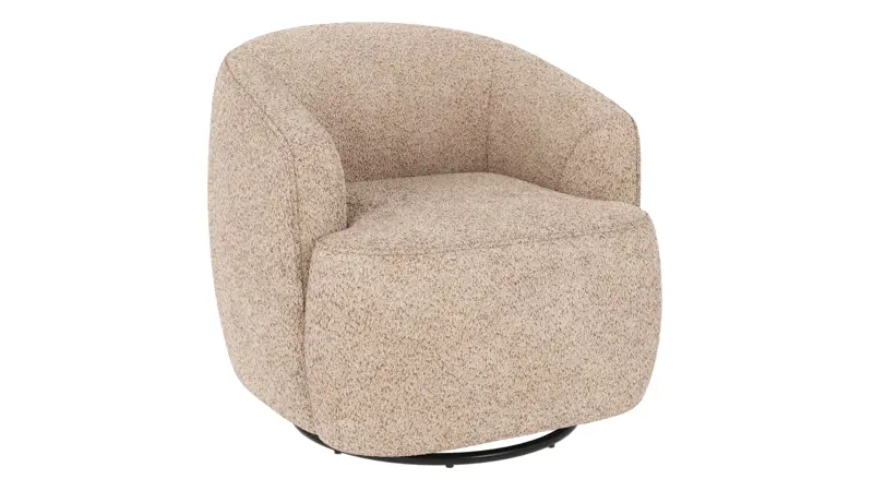 125403 b sb B Dermot lounge chair swivel+swing light beige fabric Anna #2 (c3).