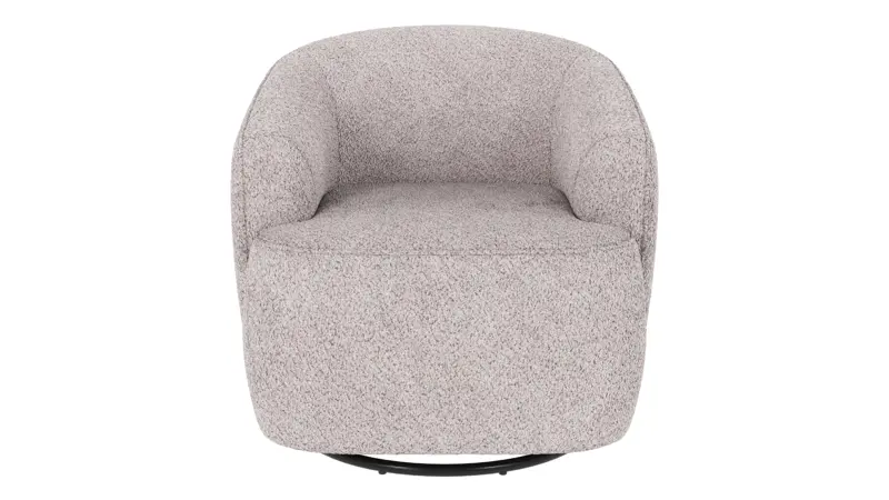 125412 b sb A Dermot lounge chair swivel+swing light grey fabric Anna #15 (c3).