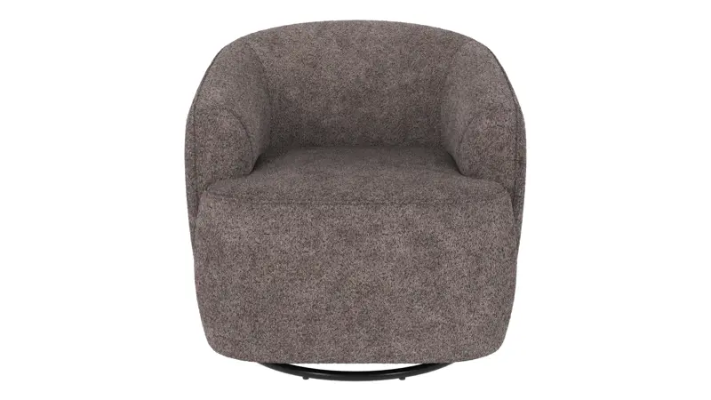 125414 b sb A Dermot lounge chair swivel+swing dark grey fabric Anna #18 (c3).