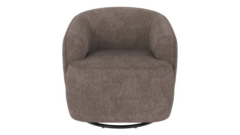 125465 b sb A Dermot lounge chair swivel+swing dark beige fabric Greg #7 (c2).