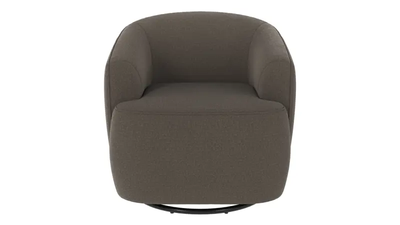 125477 b sb A Dermot lounge chair swivel+swing medium grey fabric Rita #108 (c2).