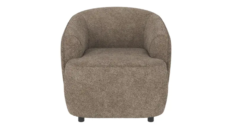 125407 b sb A Dermot lounge chair dark beige fabric Anna #6 (c3).