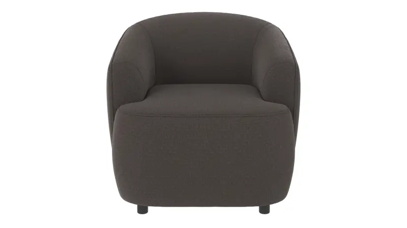 125472 b sb A Dermot lounge chair dark grey fabric Rita #68 (c2).