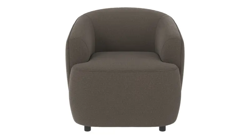 125476 b sb A Dermot lounge chair medium grey fabric Rita #108 (c2).
