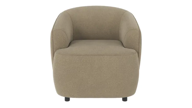 125478 b sb A Dermot lounge chair dark beige fabric Rita #109 (c2).