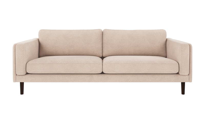 123967 b sb A Braden sofa 3-seater light beige fabric Rita #1 (c2) brown oak legs.