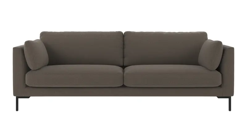 129180 b sb A Corwin sofa 3-seater medium grey fabric Rita #108 (c2).