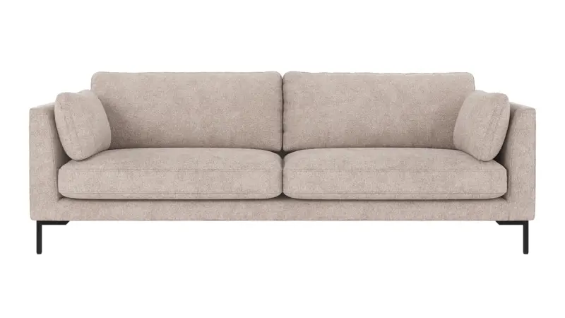 129450 b sb A Corwin sofa 3-seater light grey fabric Greg #17 (c2).