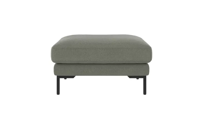 129202 b sb A Corwin foot stool green fabric Rita #158 (c2).