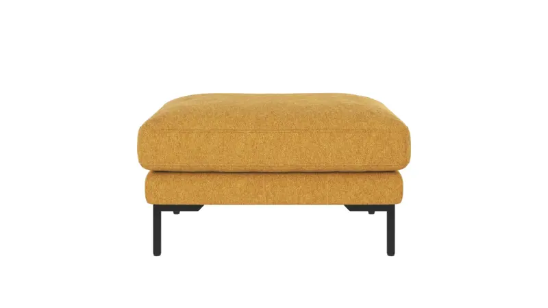 129262 b sb A Corwin foot stool yellow fabric Brenda #68 (c1).
