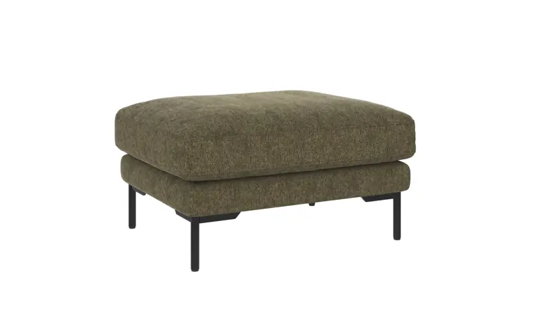 129272 b sb B Corwin foot stool green fabric Brenda #77 (c1).