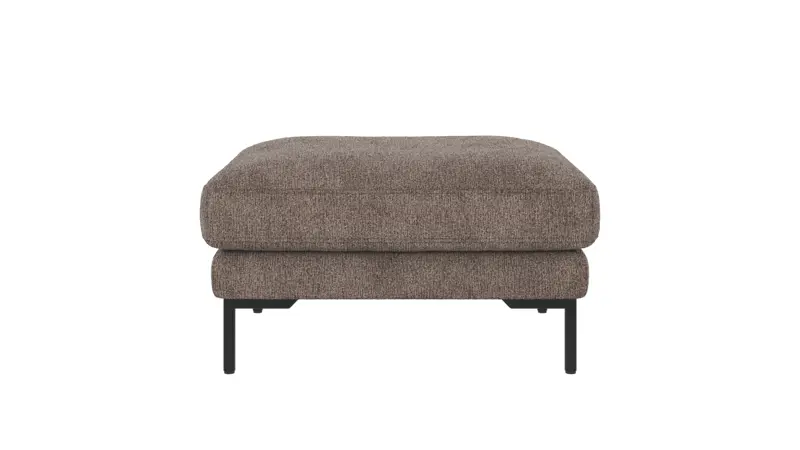 129442 b sb A Corwin foot stool dark beige fabric Greg #7 (c2).