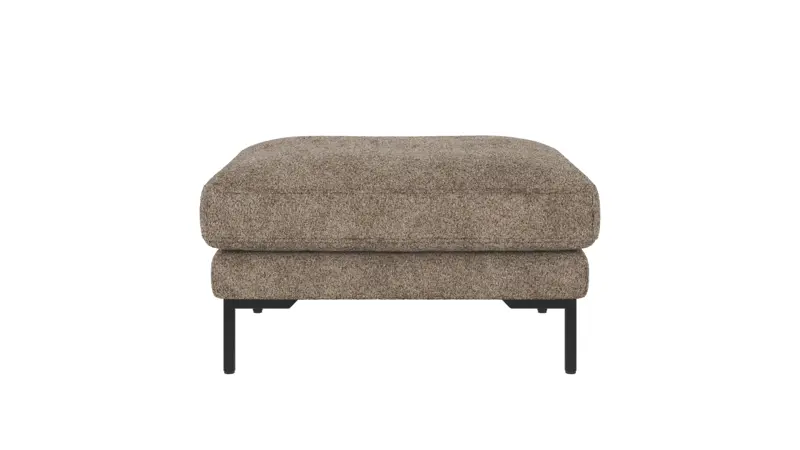 129552 b sb A Corwin foot stool dark beige fabric Anna #6 (c3).