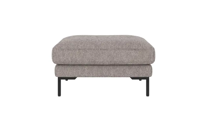129612 b sb A Corwin foot stool grey fabric Alice #149 (c4).