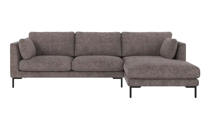 129583 b sb A Corwin sofa 3,5-seater-chaise longue R dark grey fabric Anna #18 (c3).