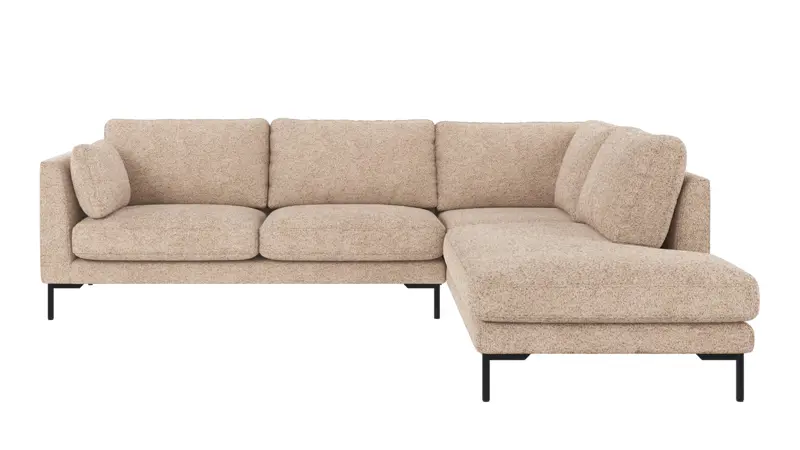 129544 b sb A Corwin corner sofa 2,5+2,5-seater open end R light beige fabric Anna #2 (c3).