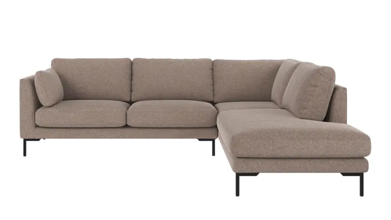 129244 b sb A Corwin corner sofa 2,5+2,5-seater open end R beige fabric Brenda #34 (c1).