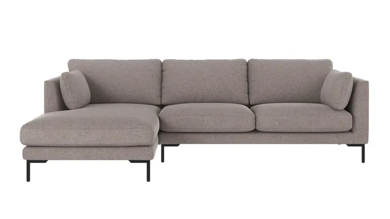 129225 b sb A Corwin sofa 3,5-seater-chaise longue L grey-beige fabric Brenda #7 (c1).