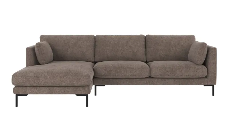 129445 b sb A Corwin sofa 3,5-seater-chaise longue L dark beige fabric Greg #7 (c2).