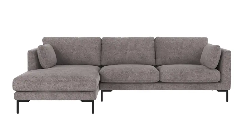 129465 b sb A Corwin sofa 3,5-seater-chaise longue L grey fabric Greg #18 (c2).