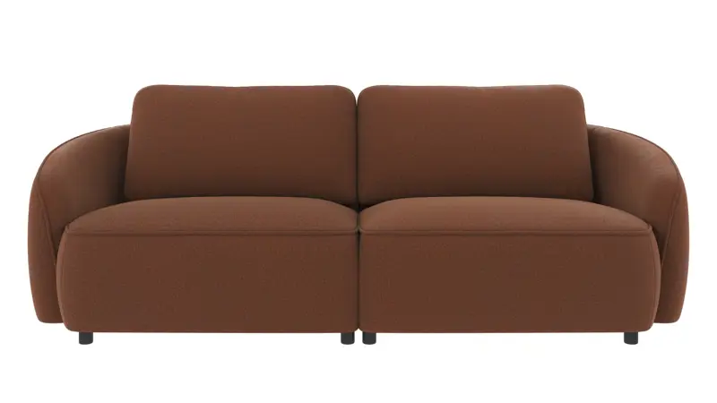 125070 b sb A Norris sofa 3-seater red fabric Rita #96 (c2).