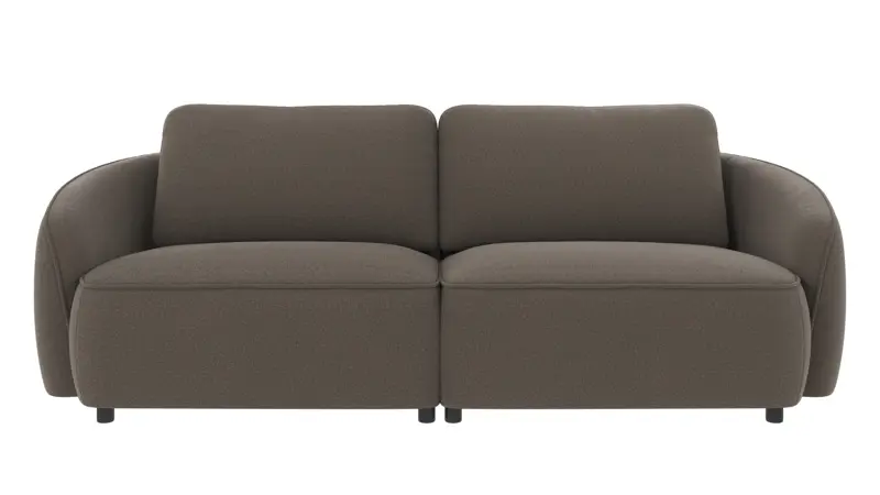 125090 b sb A Norris sofa 3-seater medium grey fabric Rita #108 (c2).