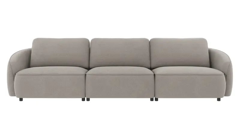 125121 b sb A Norris sofa 4-seater light grey fabric Rita #167 (c2).