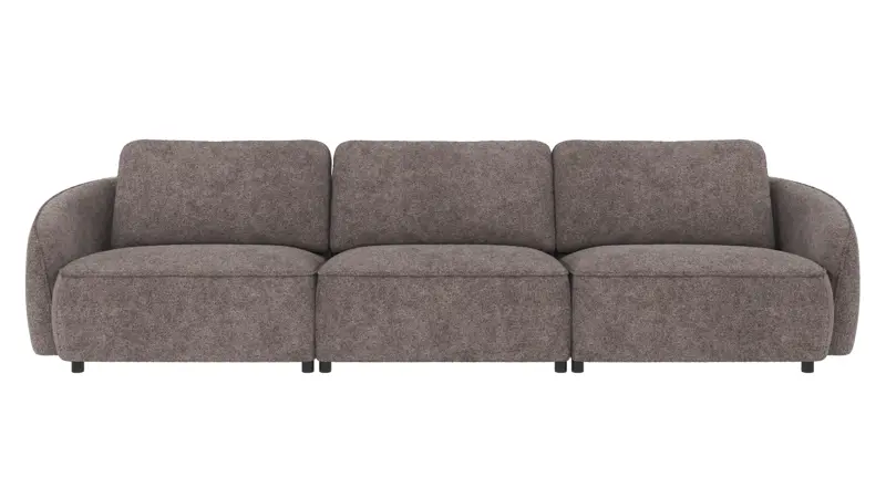 124621 b sb A Norris sofa 4-seater dark grey fabric Anna #18 (c3).