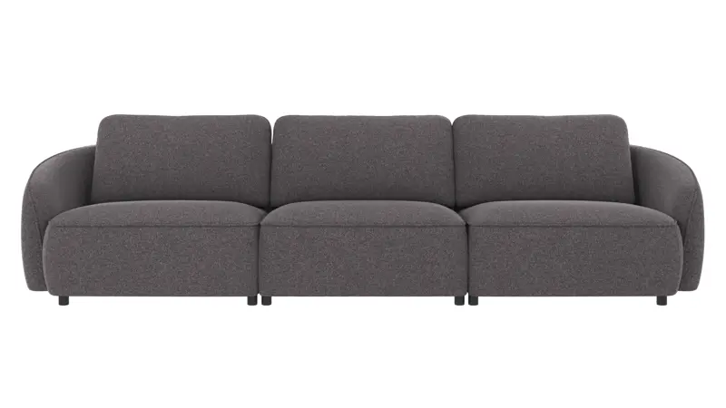 124641 b sb A Norris sofa 4-seater dark grey fabric Brenda #18 (c1).