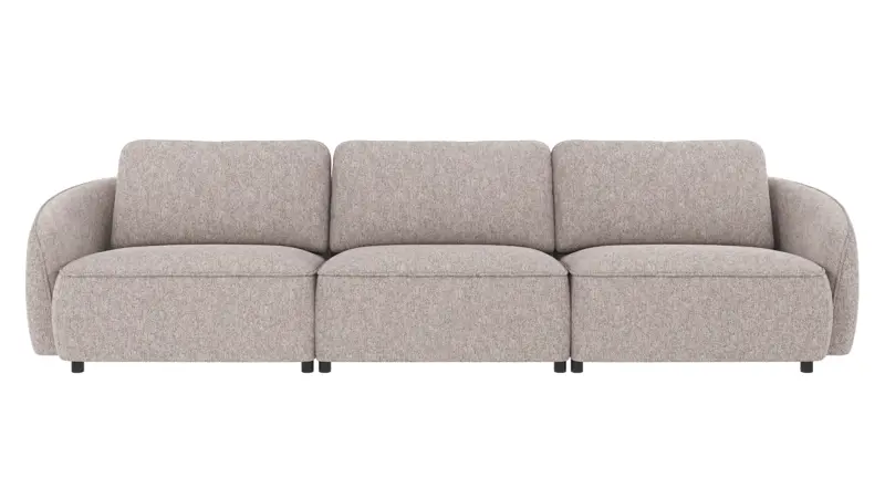 124771 b sb A Norris sofa 4-seater grey fabric Max #108 (c2).
